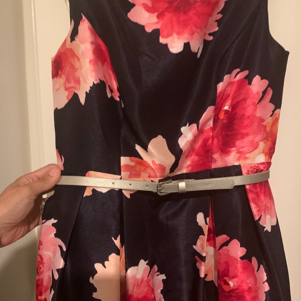 Flower belted dress